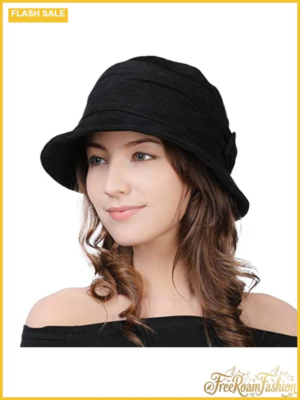 Comhats Womens Vintage Cloche Bucket Hat Packable Floppy Winter Party